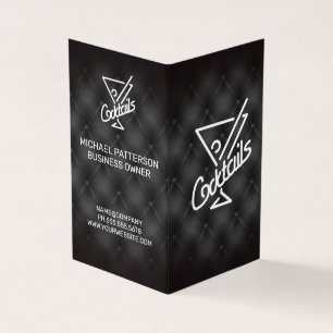 Cartão De Visita Ícone Cocktails   Bar e Restaurante