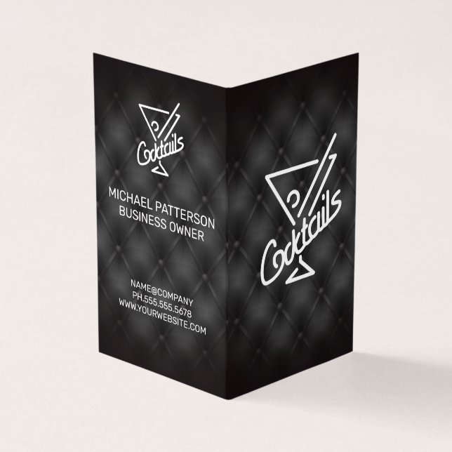 Cartão De Visita Ícone Cocktails | Bar e Restaurante (Exterior)