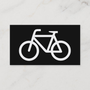 Cartão De Visita Ícone de Bicicleta Minimalista Marcas Profissionai
