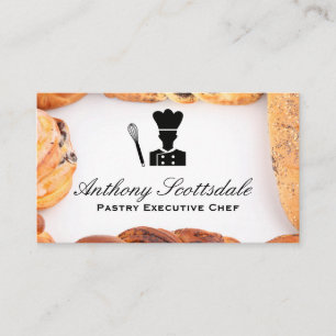 Cartão De Visita Ícone de Chef de Whisk  Pastas