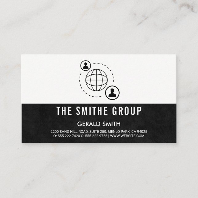 Cartão De Visita Ícone de Comunicação de rede (Frente)