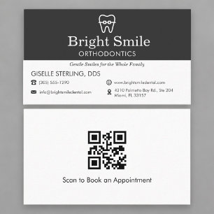 Cartão De Visita Ícone de Dente com Aparelho Ortodôntico de Consult