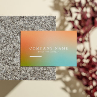 Cartão De Visita Ícone de Mídia Social Gradiente Holográfico Esthet