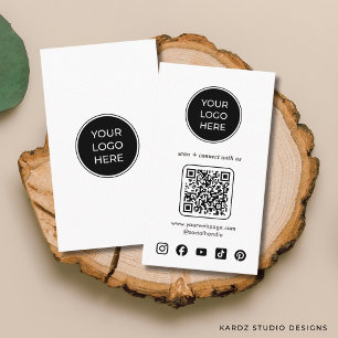 Cartão De Visita Ícone de mídia social personalizado de código QR L