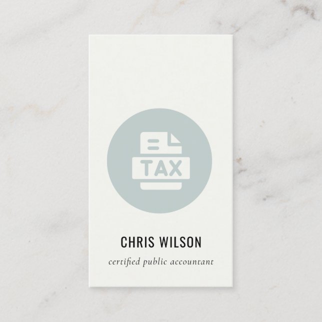 CARTÃO DE VISITA ÍCONE DE PREPARAÇÃO DO AGENTE DE RETORNO DO IMPOST (Frente)