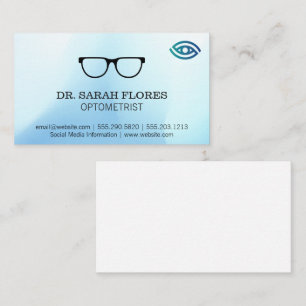 Cartão De Visita Ícone de Vidros de Prescrição   Logotipo Optome
