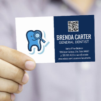 Cartão De Visita Ícone Dentista do Dente do Dente Cortado | Código 