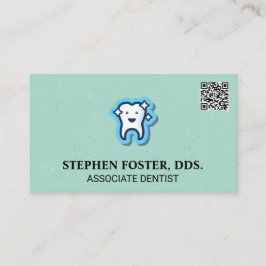 Cartão De Visita Ícone do dente cintilante | Código QR
