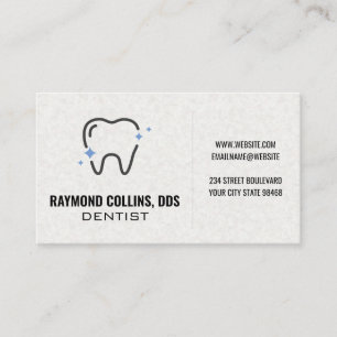 Cartão De Visita Ícone do dente de faísca  Dental