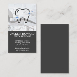 Cartão De Visita Ícone do dente de faísca  Gabinete de Dentist