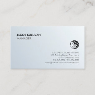 Cartão De Visita Ícone do Floco de Neve de Refrigeração de Ar Co