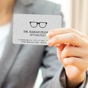 Cartão De Visita Ícone dos óculos de prescrição  Optometrista