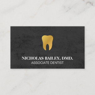 Cartão De Visita Ícone Dourado dos dentes