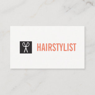 Cartão De Visita Ícone/Hairstylist das tesouras