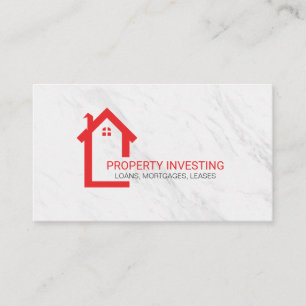 Cartão De Visita Ícone Home  Imóveis  Marble