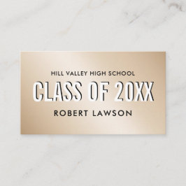 Cartão De Visita Ícone Social do Nome da Graduação de Classe Metáli