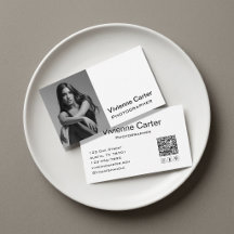 Ícone Social Moderno Preto e Branco Código QR Foto