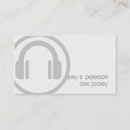 Cartão De Visita Ícone Turntable do Disco Jockey Bold Deejay