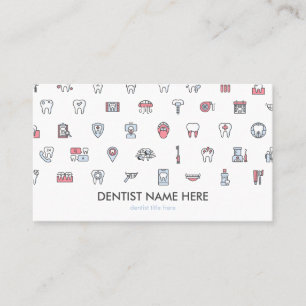 Cartão De Visita ícones de clínica dentária dentista dentes