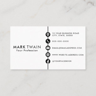 Cartão De Visita Ícones de logotipo personalizado Elegante minimal