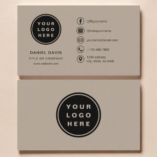 Cartão De Visita Ícones de mídia social com logotipo minimalista ma