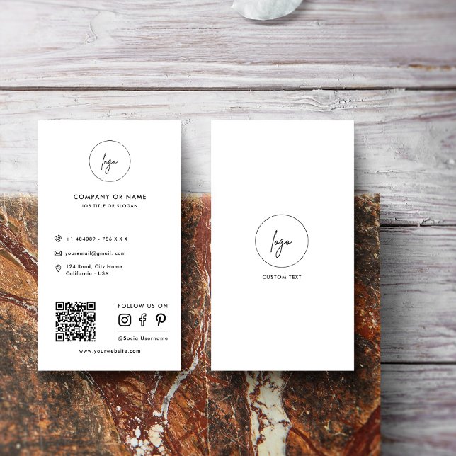 Cartão De Visita Ícones de mídia social simples moderna logo de cód (Criador carregado)