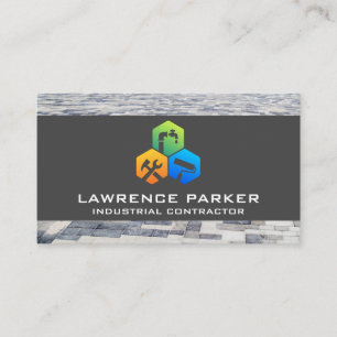 Cartão De Visita Ícones de reparo do Builder   Trabalhadores da con