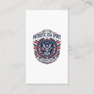 Cartão De Visita Ícones e Símbolos do Escudo de Liberdade Patriótic