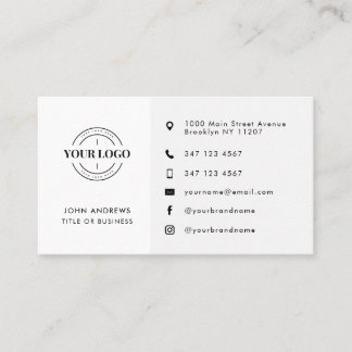 Cartão De Visita Ícones modernos de logotipo personalizado e minima