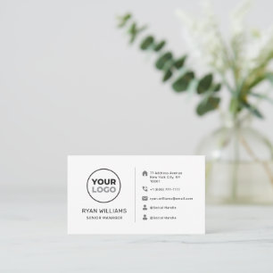 Cartão De Visita Ícones modernos de logotipo personalizado e minima
