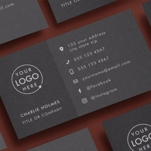 Cartão De Visita Ícones personalizados   Logotipo moderno Mídia s