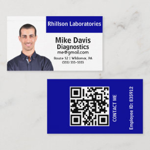 Cartão De Visita ID de Funcionário com Foto Personalizado