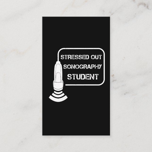 Cartão De Visita Ideia do presente do técnico do ultra-som de (Frente)