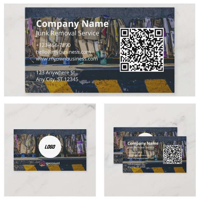 Cartão De Visita Ideias de remoção de lixo (Junk Removal Ideas Business Card
)