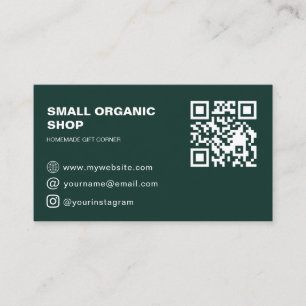 Cartão De Visita Identidade Empresarial Verde Minimalista Moderna Q