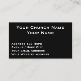 Cartão De Visita Igreja Branca Negra Religiosa Cristã