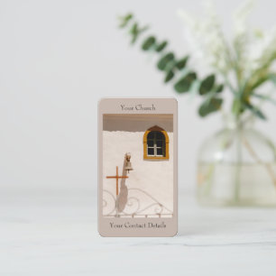 Cartão De Visita Igreja grega com cruz e Bell Paxos