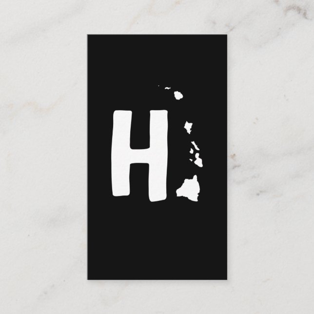 Cartão De Visita Ilhas Havaianas Mapa Havaí Ilha Maui Oahu (Frente)