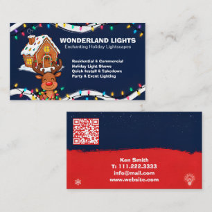 Cartão De Visita 🎅🏼Iluminação de Natal QR Vcard