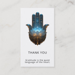 Cartão De Visita Iluminação do Lótus | Design da Mão Hamsa