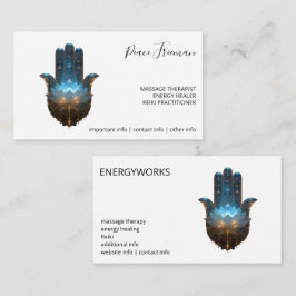 Cartão De Visita Iluminação do Lótus | Design da Mão Hamsa