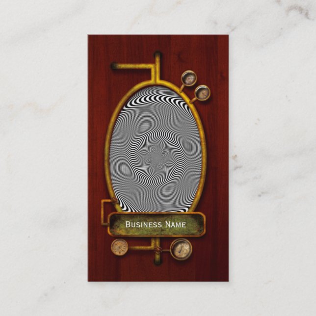 Cartão De Visita Ilusão Óptica - A hipnose foi facilitada (Frente)