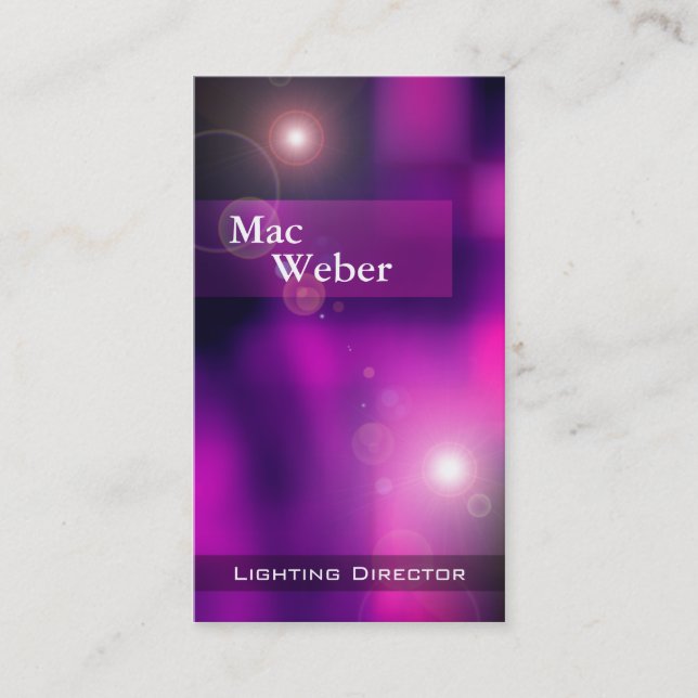 Cartão De Visita Ilusões - diretor Tecnologia Iluminação Projeto da (Frente)