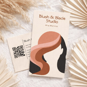 Cartão De Visita Ilustração abstrata moderna Salão de cabeleireiro