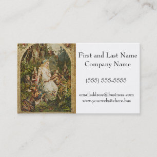 Cartão De Visita Ilustração alemão branca do conto de fadas da n