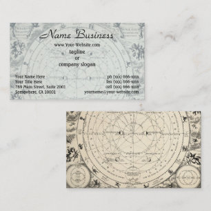 Cartão De Visita Ilustração Antíca de Astrologia e Astronomia
