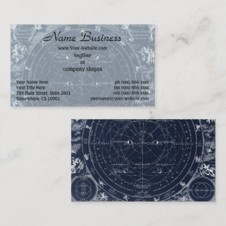 Cartão De Visita Ilustração Antíca de Astrologia e Astronomia