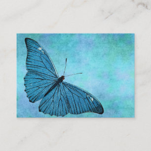 Cartão De Visita Ilustração azul dos 1800s da borboleta da cercet