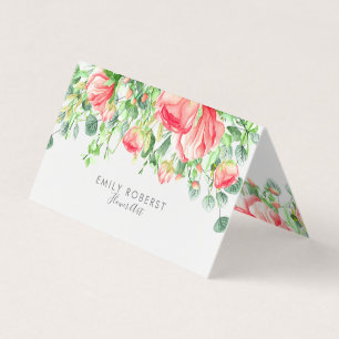 Cartão De Visita Ilustração bonita das aguarelas das flores