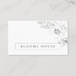 Cartão De Visita Ilustração botânica Floral